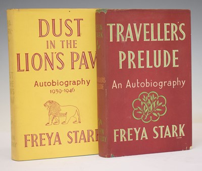Lot 547 - Freya Stark - 'Traveller's Prelude' and 'Dust in the Lion's Paw', first editions