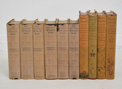 Lot 558 - Winston Churchill - 'The Second World War' and 'A History of the English-Speaking Peoples'