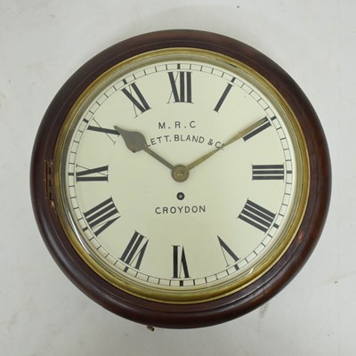 Lot 676 - Early 20th century mahogany single fusee wall clock