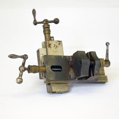 Lot 263 - Hand cranked compound watchmaker's slide lathe