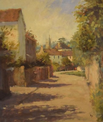 Lot 581 - Barry Paine - oil on board - Pilgrims Way