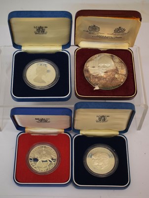Lot 35 - Four silver commemorative presentation coins