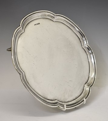 Lot 104 - George V silver salver of hexafoil form