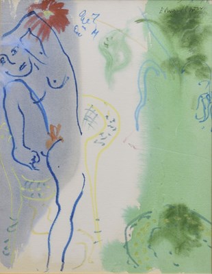 Lot 313 - Edward Piper (British, 1938-1990) - Mixed media - Female nude study