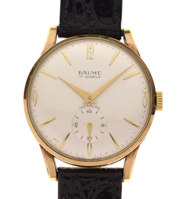 Lot 221 - Baume - 1960s 9ct gold cased wristwatch
