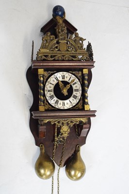 Lot 412 - Reproduction Dutch-style wall clock