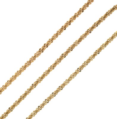 Lot 151 - Yellow metal fancy link necklace