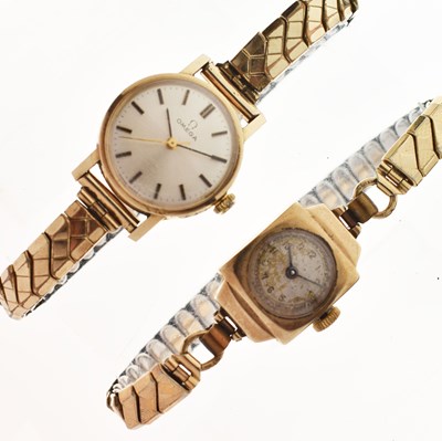 Lot 241 - Omega - Lady's gold plated bracelet watch