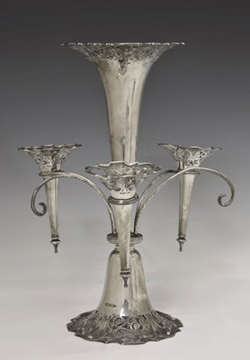Lot 92 - Edwardian silver epergne table centre-piece