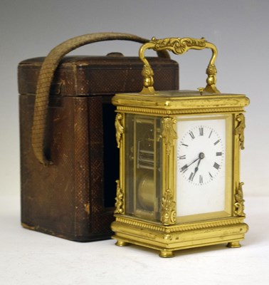 Lot 430 - 19th century French Grande Sonnerie repeater carriage clock, Francois-Arsene Margaine, Paris, No. 16264