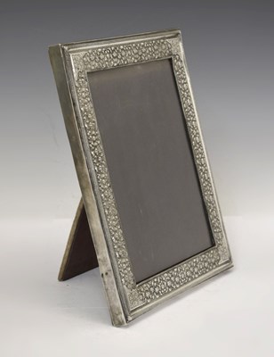 Lot 135 - Late 19th century Russian white metal easel photograph frame
