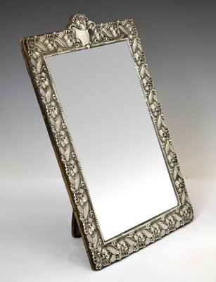 Lot 134 - Horton & Allday - Edwardian silver easel dressing table mirror in the Art Nouveau style