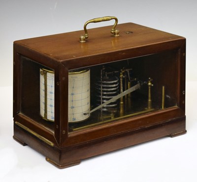 Lot 412 - Early 20th century mahogany barograph - Reynolds