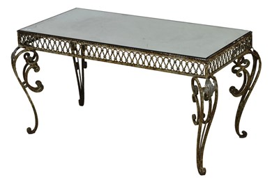 Lot 419 - Mid 20th century French painted wrought iron coffee table