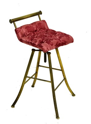 Lot 421 - Late Victorian gilt metal harpist's stool