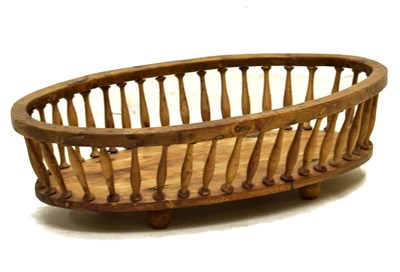 Lot 416 - 19th century Continental fruitwood bread basket or table centre