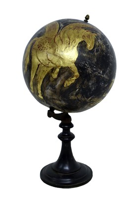 Lot 420 - Parcel gilt globe and stand