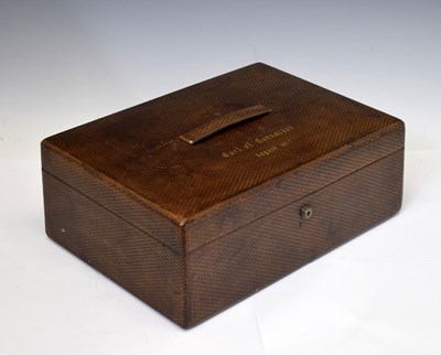Lot 431 - Victorian tooled tan morocco leather despatch box