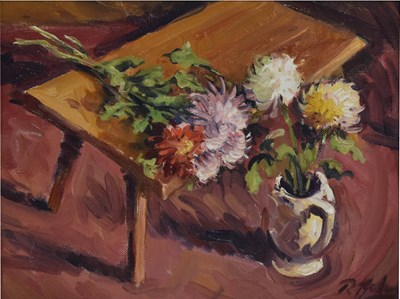 Lot 622 - Ronald Henry Johnson (British, 1930-2025) - Oil on board - Still life