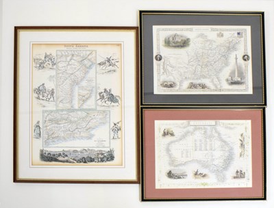 Lot 563 - Three 19th century hand coloured maps