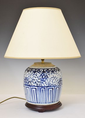 Lot 518 - Chinese blue and white porcelain ginger jar