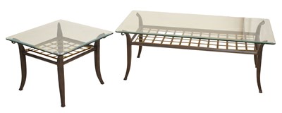 Lot 725 - Two toughened glass coffee tables