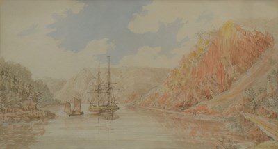 Lot 592 - Attributed to Rev. William Paget (c.1775-1825) - Watercolour - 'The Red Rock on the Avon'