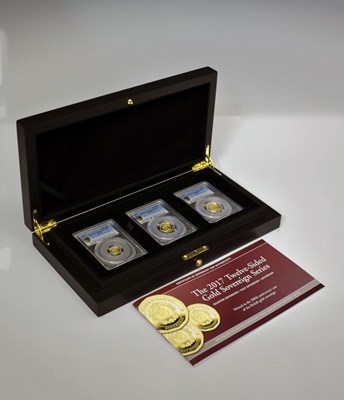 Lot 10 - Queen Elizabeth II - Tristan da Cunha 'Twelve-Sided Gold Sovereign Series' three coin set, 2017
