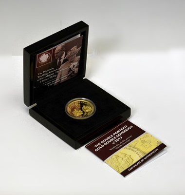 Lot 14 - Queen Elizabeth II - Tristan da Cunha 'Double Portrait' gold double sovereign coin, 2017