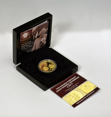 Lot 15 - Queen Elizabeth II - Tristan da Cunha 'Double Portrait' gold double sovereign coin, 2017