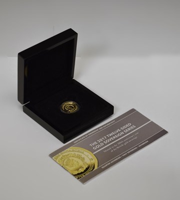 Lot 16 - Queen Elizabeth II - Tristan da Cunha 'Twelve-Sided Gold Sovereign Series' gold sovereign coin, 2017