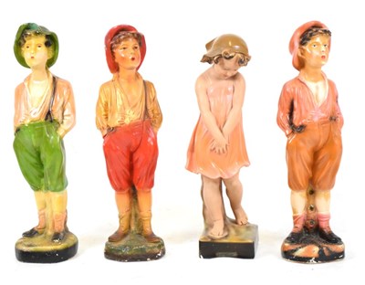 Lot 641 - Early 20th Century plaster figures