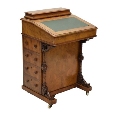 Lot 697 - Victorian walnut Davenport