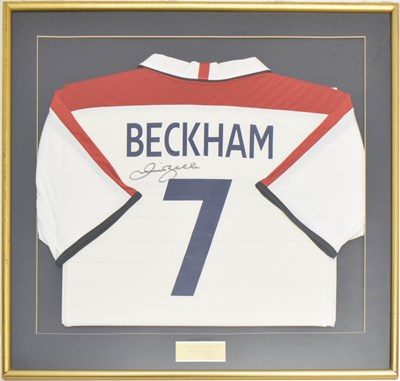 Lot 419 - David Beckham signed England Euro 2004 football shirt
