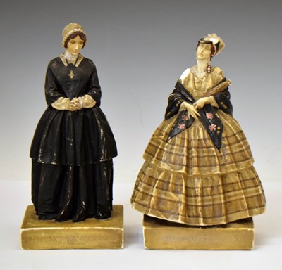 Lot 362 - Agatha Walker (1888-1980) - Two wax and plaster named figures