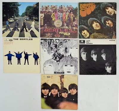 Lot 434 - Seven Beatles vinyl LPs