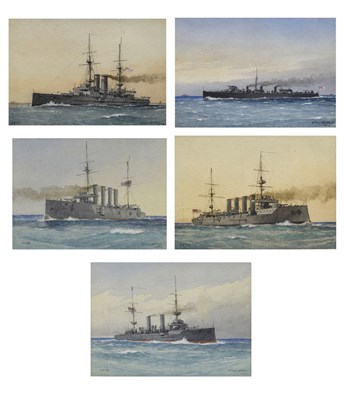 Lot 269 - William Frederick Mitchell (British, 1845-1914) - Five shipping watercolours