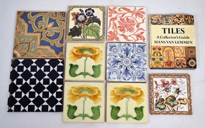 Lot 490 - Collection of 19th century and later dust pressed tiles, etc