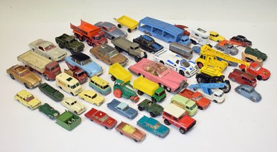 Lot 453 - Quantity of playworn Corgi, Dinky, Lesney and other diecast model vehicles