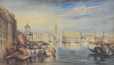 Lot 604 - Late 19th / early 20th century - Watercolour - Venetian study