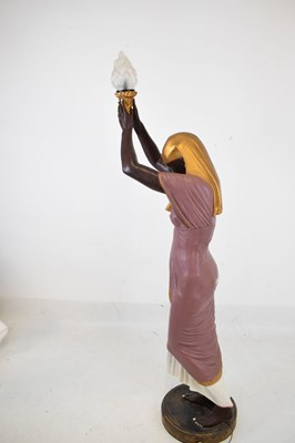 Lot 521 - Large moulded figural torchere modelled as an Egyptian lady