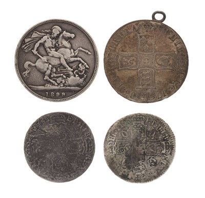 Lot 102 - Two 'HMS Association' shipwreck (Isles of Scilly, 1707) coins, etc