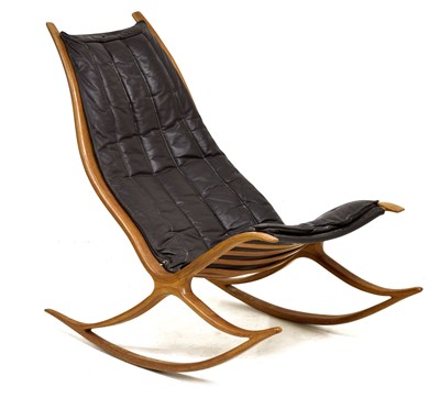 Lot 400 - Robin Williams 'Wishbone' ash rocking chair