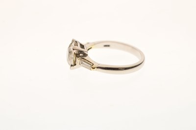 Lot 3 - Old cushion cut diamond solitaire ring