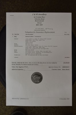 Lot 3 - Old cushion cut diamond solitaire ring