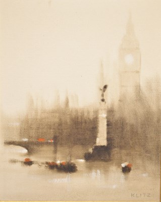 Lot 632 - Anthony Robert Klitz (1917-2000) - Oil on canvas - Houses of Parliament