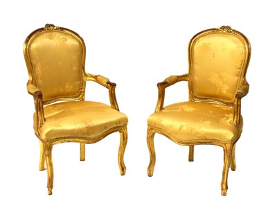 Lot 703 - Pair of mid 20th Century French Empire-style armchairs