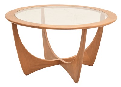 Lot 651 - G-Plan teak and glass oval 'Astro' circular coffee table