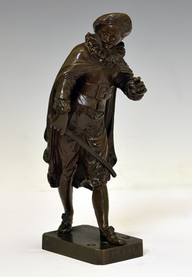 Lot 142 - Auguste Louis Lalouette (1826-1883) - French cast bronze figure of Scapin