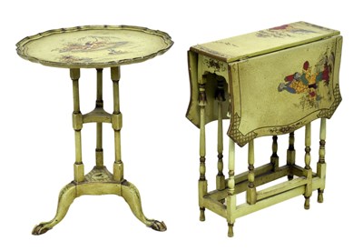 Lot 512 - Charles Tozer - Early 20th century pale green lacquer occasional table, etc